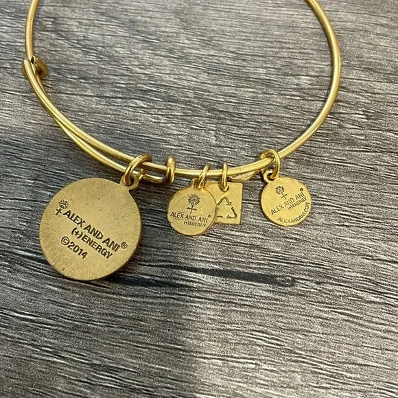 Exclusive Authentic Charity Alex and Ani Pink Stork Bangle Adjustable Bracelet - Picture 4 of 4